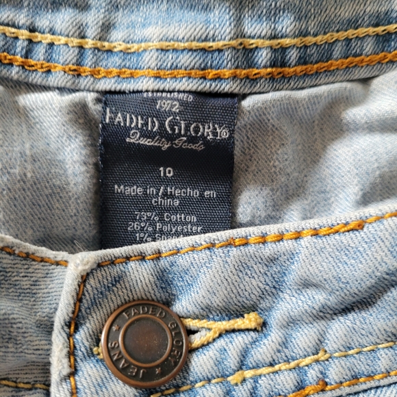 Faded Glory Women's Cut Off Jean Shorts Size 10 - Picture 2 of 5